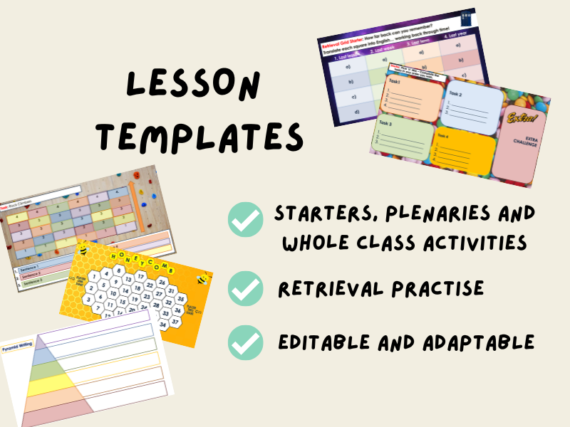 15 Modern Languages Lesson Activities | PowerPoint Templates