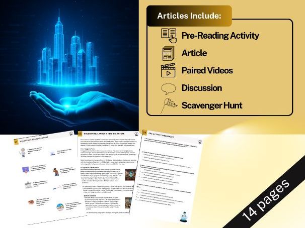 Holograms Informational Text - Article, Video, Analysis, Discussion, Quiz