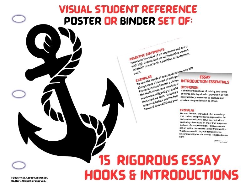 Essay Introduction Hooks: 15 Student Reference Notebook Exemplars & Handouts