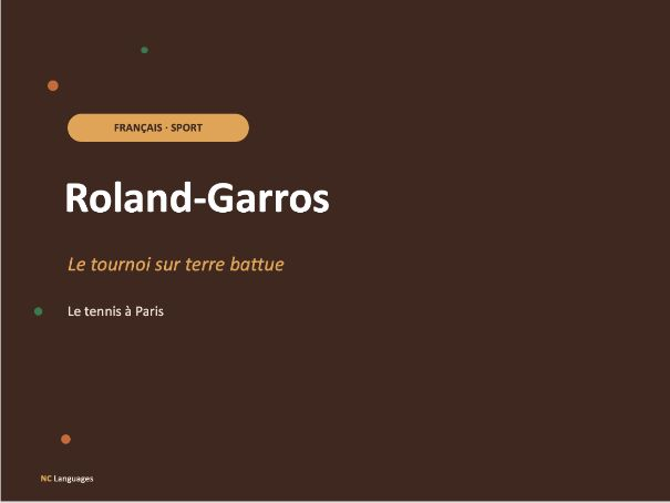 FRENCH: Roland Garros (Cultural lesson)