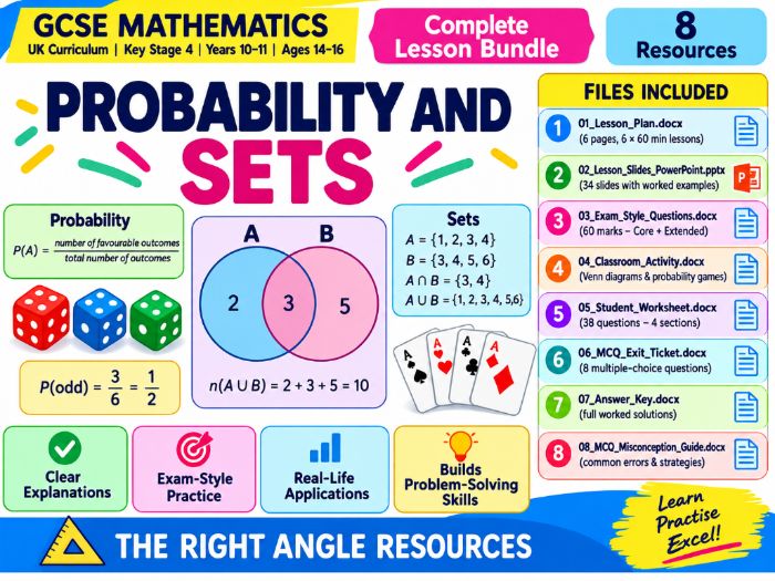 GCSE Maths Probability & Sets Complete Bundle | Edexcel | Venn & Tree Diagrams