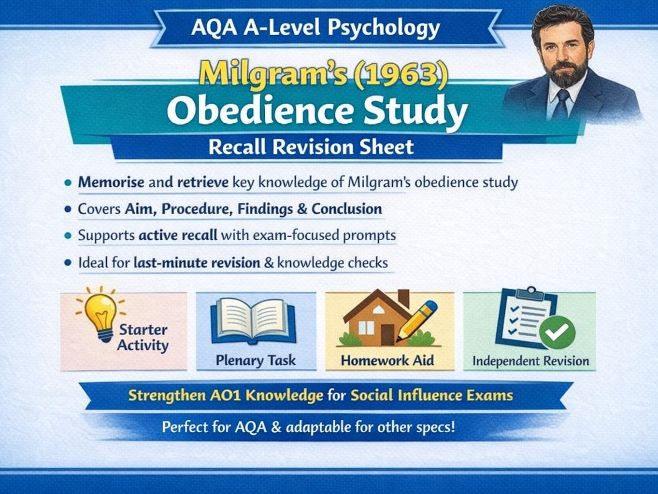Milgram Recall Revision Sheet