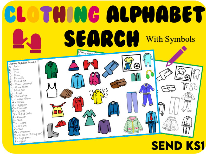 Clothing Alphabet Search with Symbols