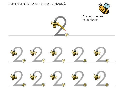 Number formation w/sheets - Numbers 1-10