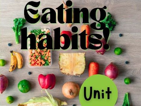 Eating Habits ESL Unit | Adverbs of Frequency | Reading, Writing & Speaking Activities | Rubric