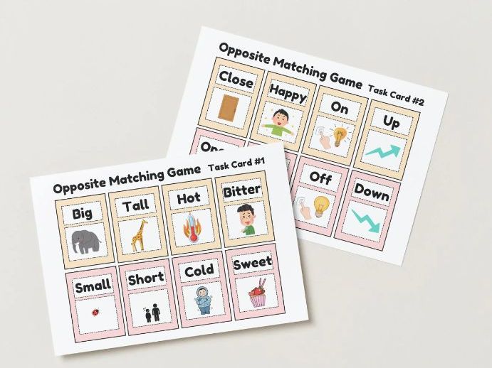 Opposite words Matching Game