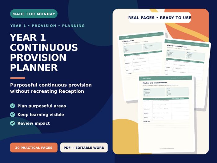 Year 1 Provision & Continuous Provision Planner