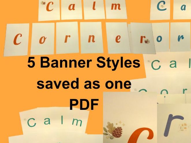 Calm Corner Banner Title Display Header
