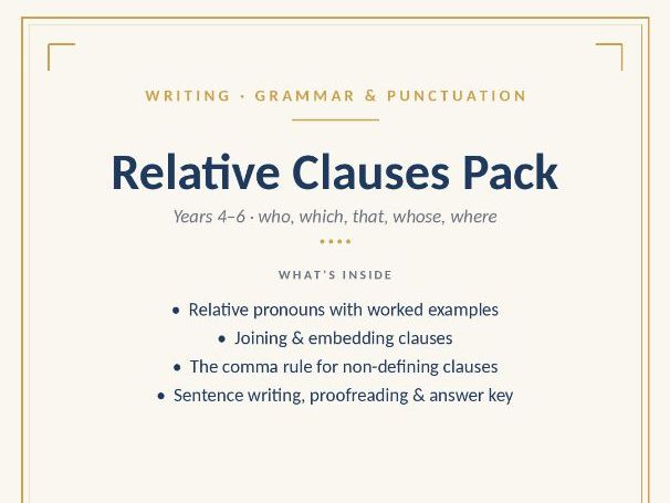 Relative Clauses Pack