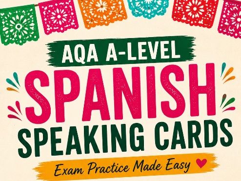AQA Spanish Speaking cards - A level (12 cards)