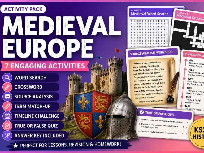 Life in Medieval Europe — Six-Week History Unit + PowerPoint + Activity Pack