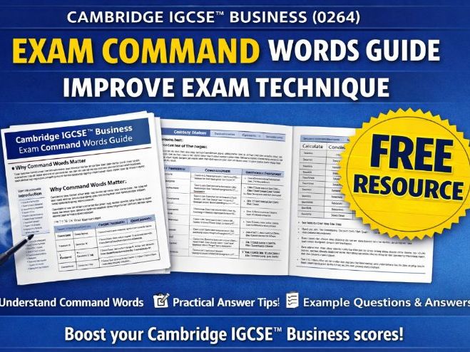 Cambridge IGCSE Business (0264) – Exam Command Words Guide | Improve Exam Technique
