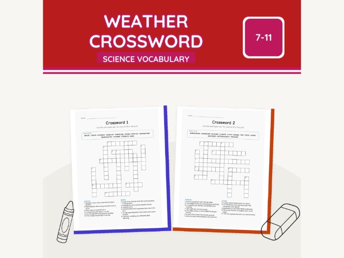 Weather Crossword KS2 Science | 9 Sheets