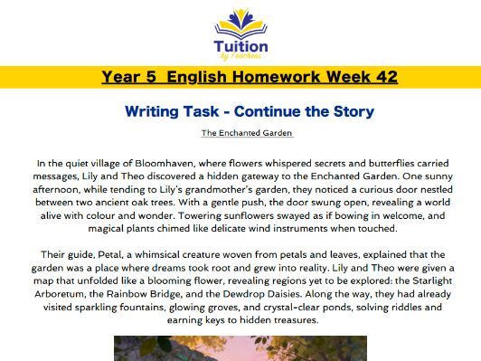 42. Year 5 Creative Writing & Spelling