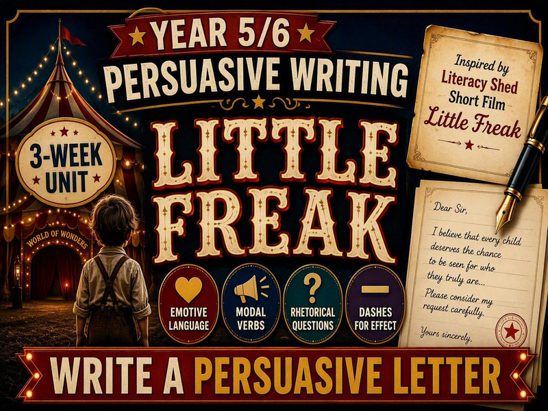 Year 5/6 Persuasive Writing Unit The Freak (3 weeks)