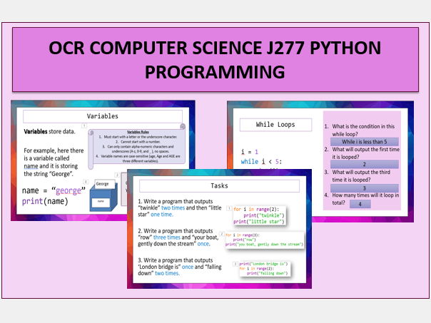 GCSE Computer Science Python Programming | Teaching Resources