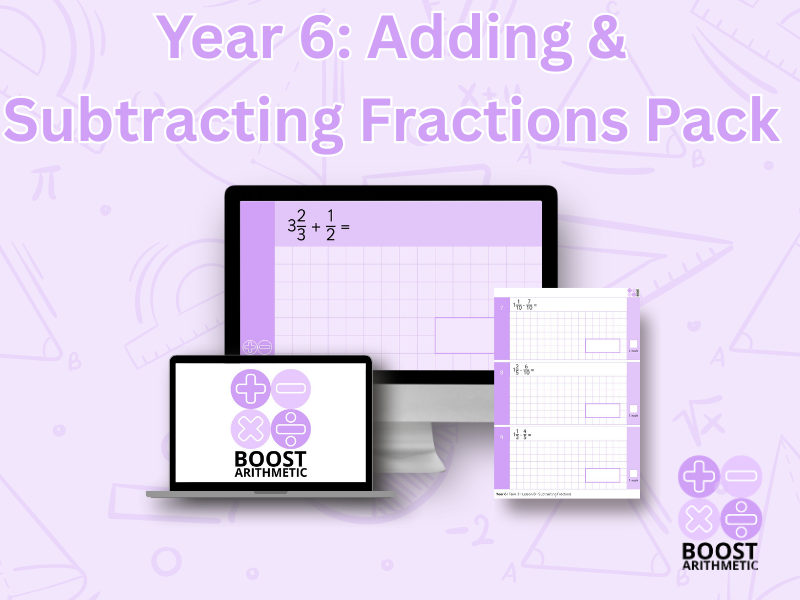 Year 6 Adding and Subtracting Fractions 10 Lesson Sequenced Pack