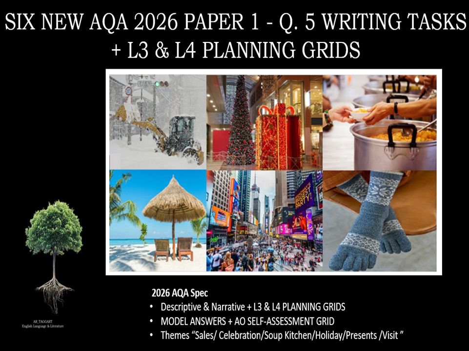 QUESTION 5 - SIX  FULL WRITING TASKS | 2026 PAPER 1 | PLANS | AO GRID | MODELS