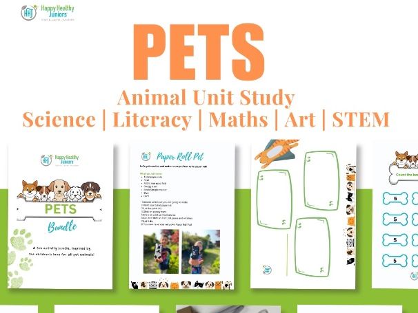 Pet Unit Study | Pet Activities | Cross-Curricular Literacy, Maths, STEM, Art & Music | Ages 4–8