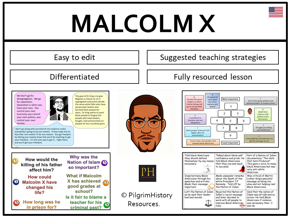 KS3 American Civil Rights: Malcolm X & Nation of Islam
