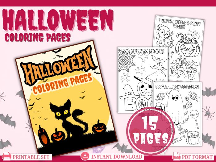 Halloween Fun Coloring Pages Grades PreK-2nd Grade
