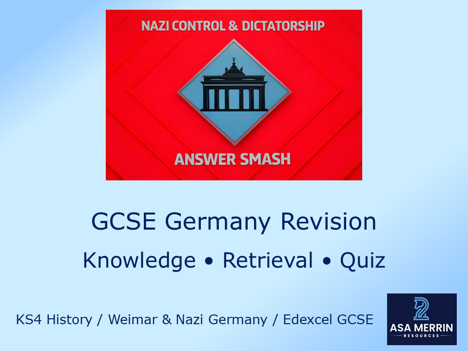 Nazi Control & Dictatorship – Answer Smash Quiz | GCSE  Germany | House of Games Style