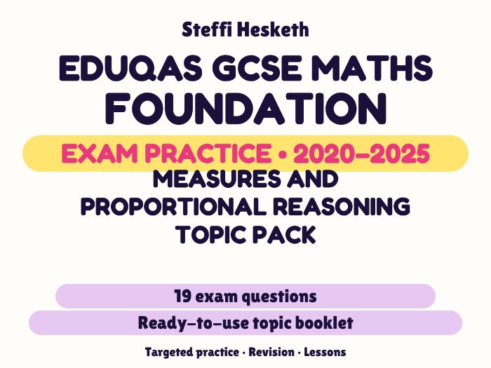 Eduqas GCSE Maths Foundation: Measures and proportional reasoning Exam Questions | 2020-2025