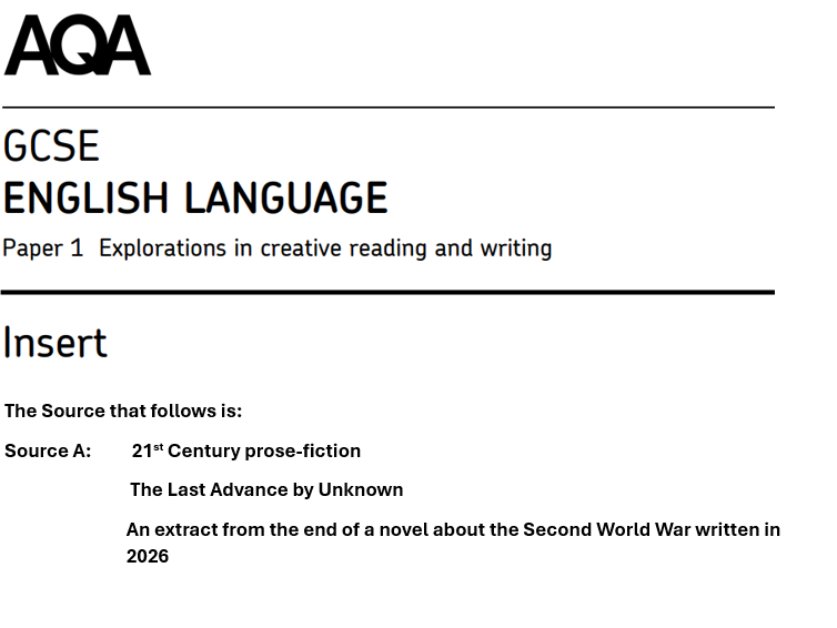 AQA GCSE English Language Paper 1 - The Last Advance