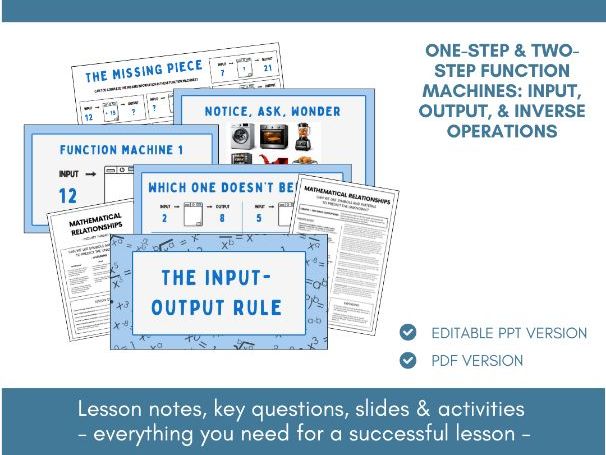 Introduction to Algebra | Function Machines | Lesson Notes, Slides & Activities