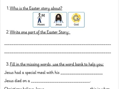 RE- Easter assessment