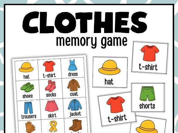 Clothes Memory Game – Fun Vocabulary Practice for Kids
