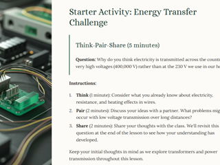 iGCSE Physics - Unit 4.5.6 The Transformer SUPPLEMENT