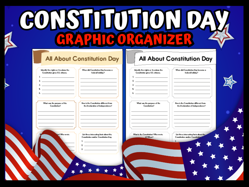 Constitution Day Graphic Organizer – No-Prep Printable Worksheet