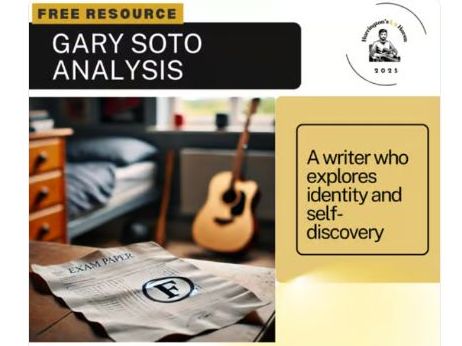 Gary Soto Analysis Worksheets - The Jacket / Seventh Grade / The No-Guitar Blues