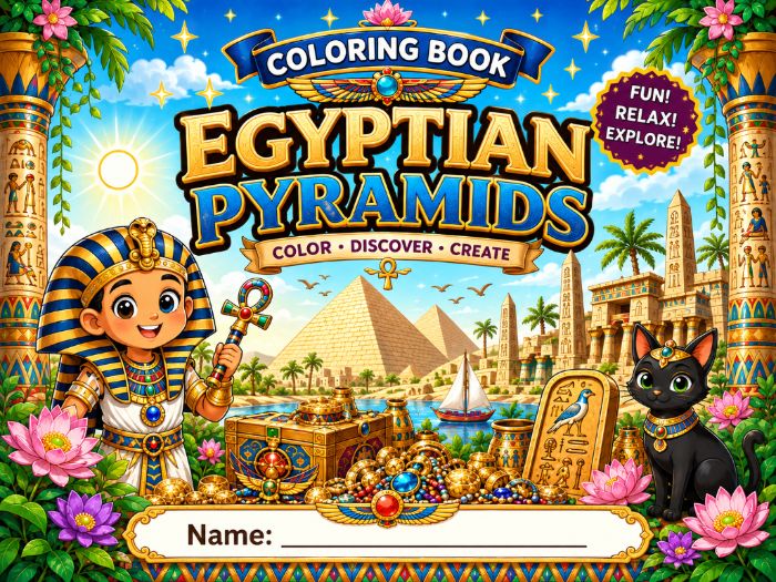 Egyptian Pyramids Coloring Book | Ancient Egypt Worksheets K–3