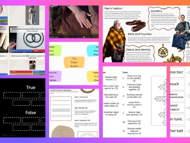 KS2 Celts in Britain - Fashion, Clothes and Jewellery Lesson Pack