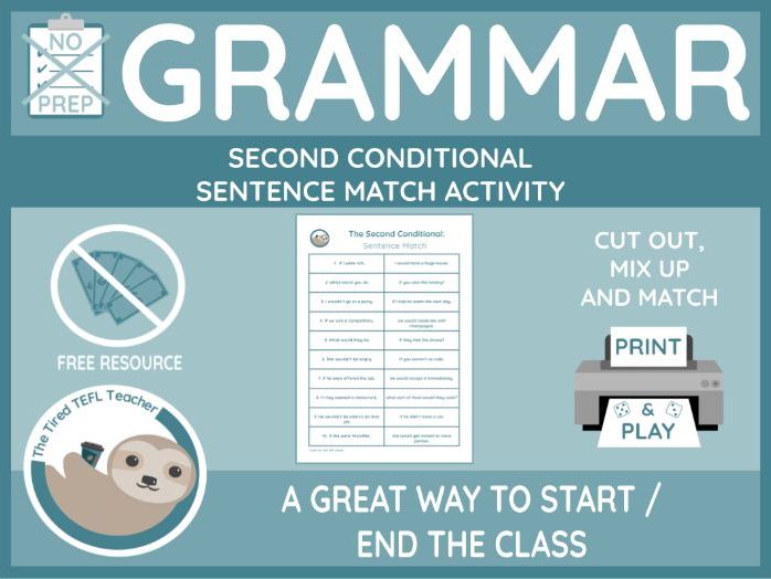 Second Conditional Sentence Matching Activity