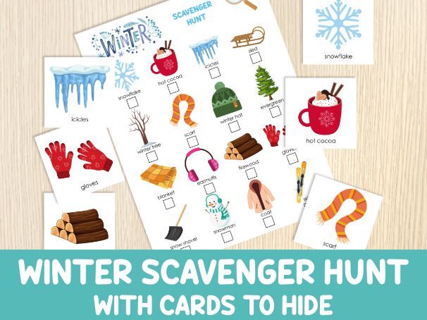 Winter Scavenger Hunt  with Cards