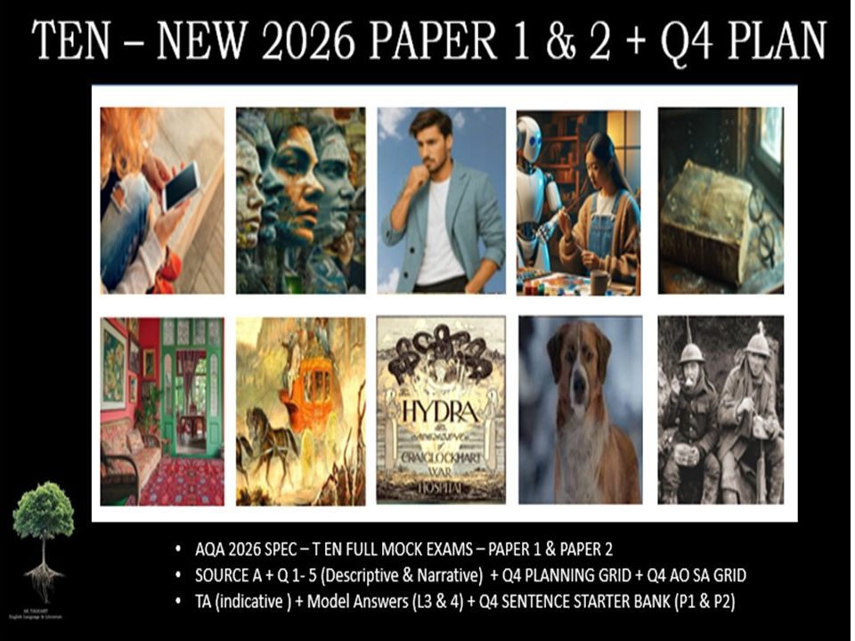 TEN - NEW  AQA PAPER 1 & 2 | 2026 FULL MOCKS | Q4 PLAN