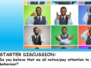 Self Regulation BITE SIZE lesson 2:  behaviours