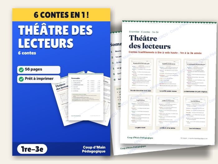 French Readers Theater Fairy Tales Bundle Grade 1-3 | Théâtre des lecteurs
