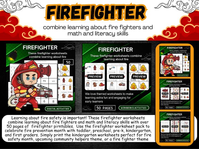 Firefighter worksheets printable