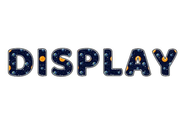Orbits and Movement Display Lettering Pack - Uppercase A-Z