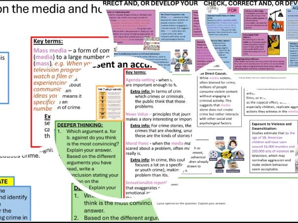 AQA GCSE Sociology: Crime - Debates (Media coverage of crime)