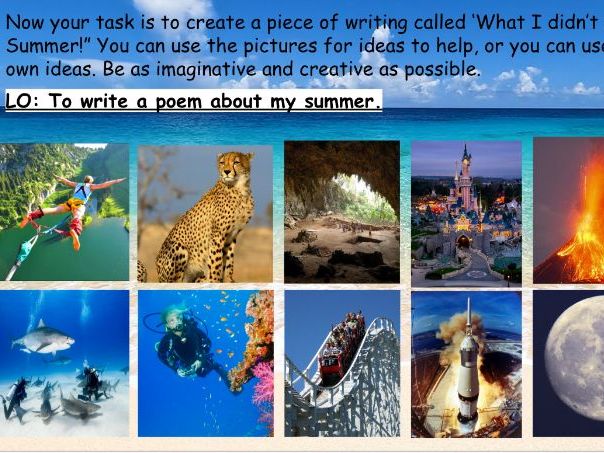 What I Didn't Do This Summer Activity