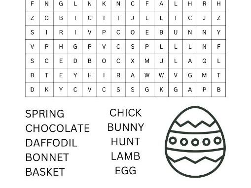 Easter wordsearch