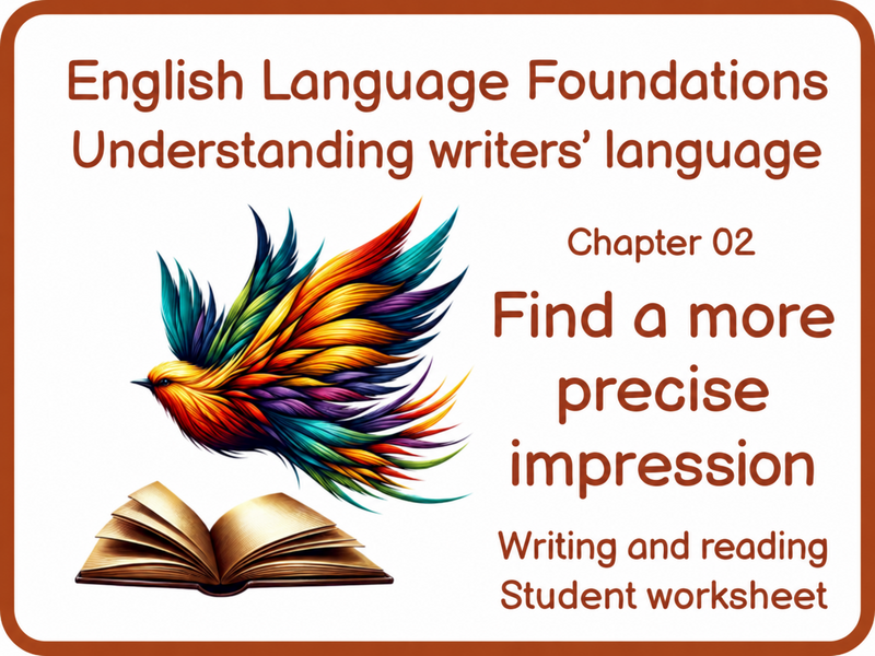KS3 GCSE English Language: Impression Vocabulary | SEN