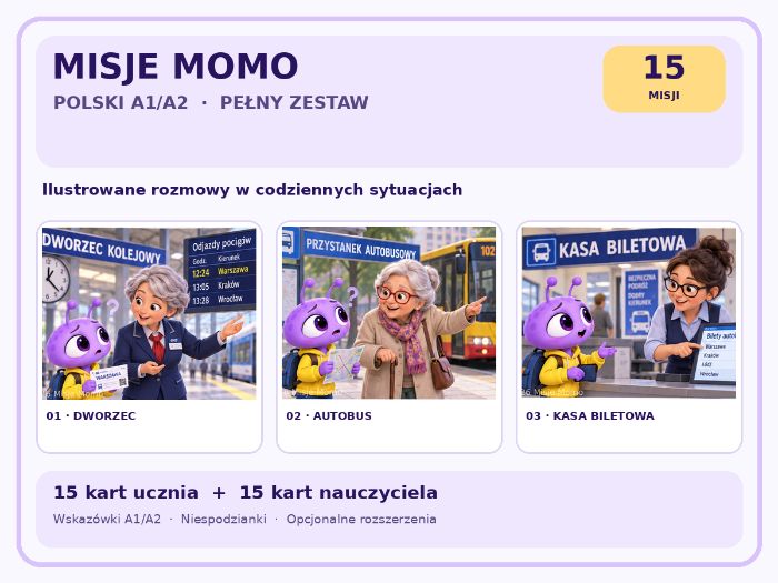 Polish A1/A2 Role Play: 15 Momo Missions