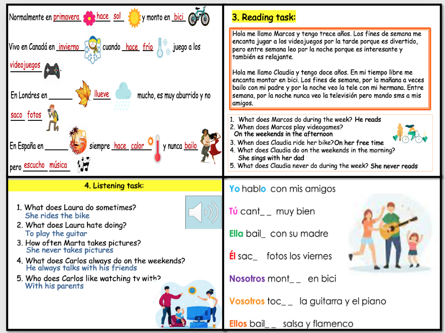 Tiempo libre | Teaching Resources