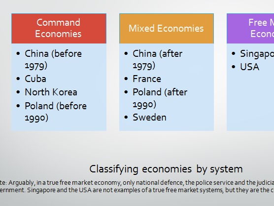 CCEA A Level Economics Advantages and disadvantages of different economic systems PPTs